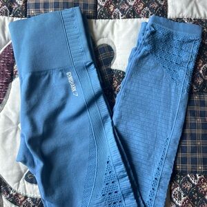 Gymshark Energy+ Seamless Leggings - Blue Size SMALL